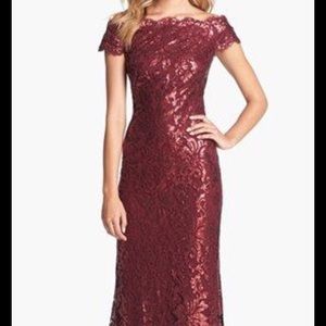 Tadashi Shoji lace sequined gown